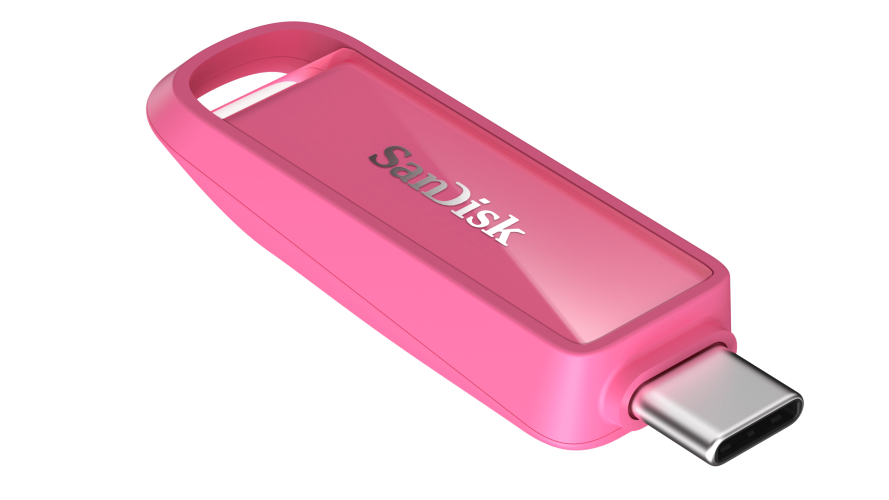 2026 MDG PP 2026 MDG PP SNDK_Starburst_USB-C_PINK_Quarter Left_HR